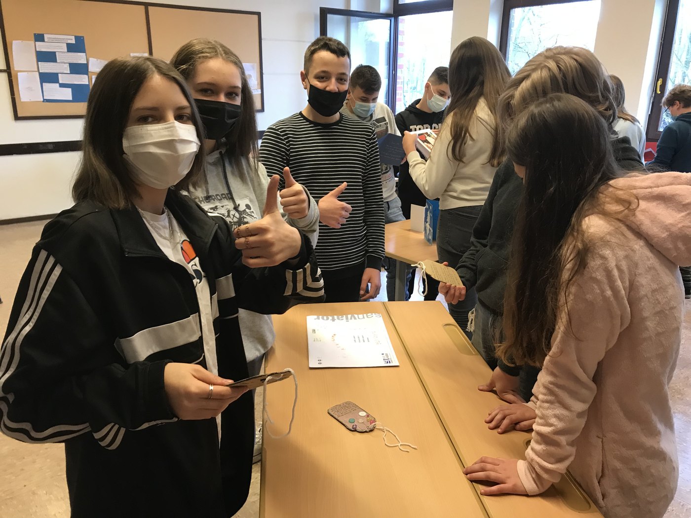 Vorstellung von Ergebnissen im Rahmen der Erasmus-Projektarbeit.