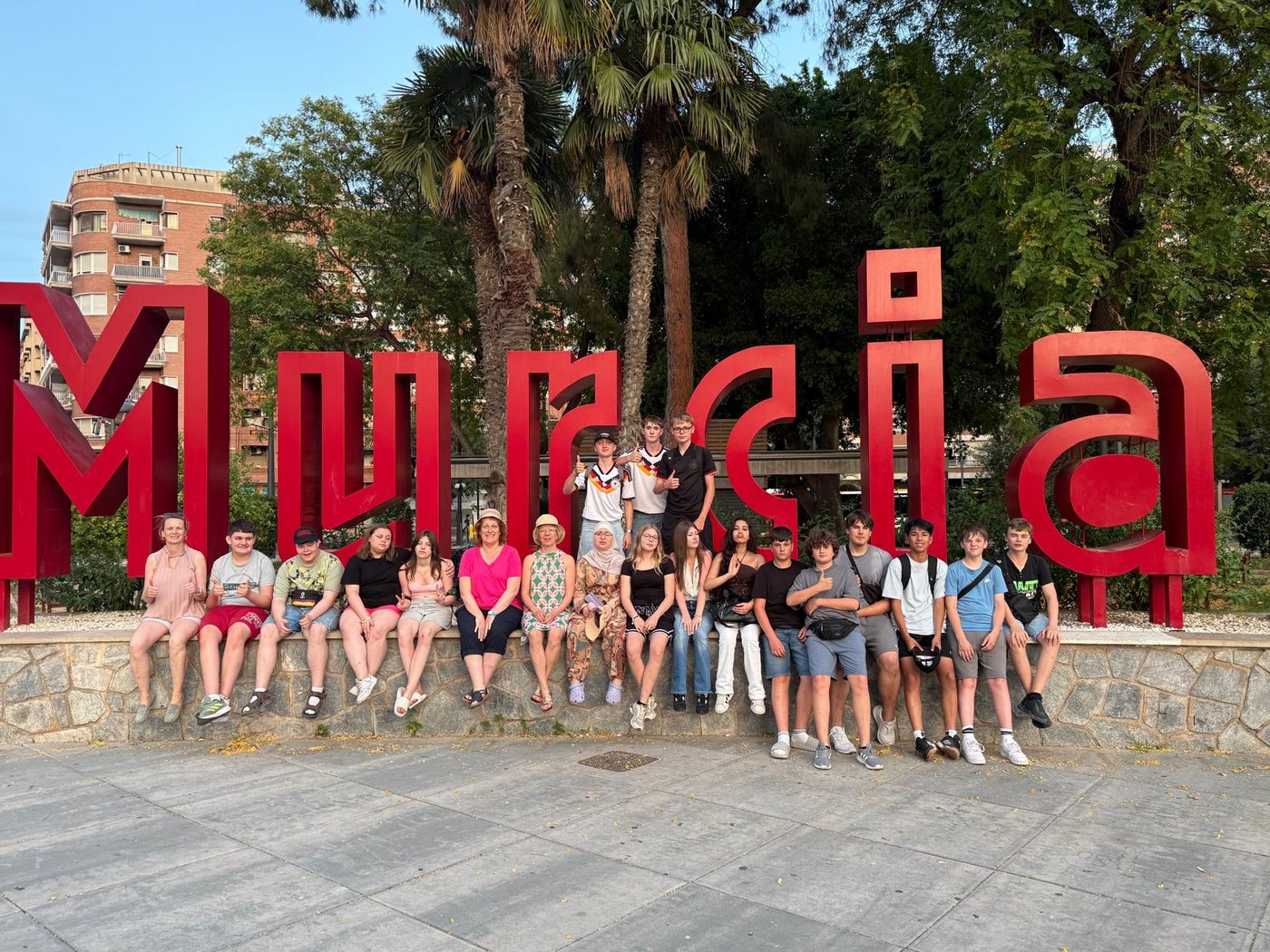 Die Erasmus-Gruppe der GOBS Lindern in Murcia.